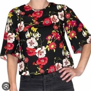 Aritzia Wilfred Cambrai Floral Crop top